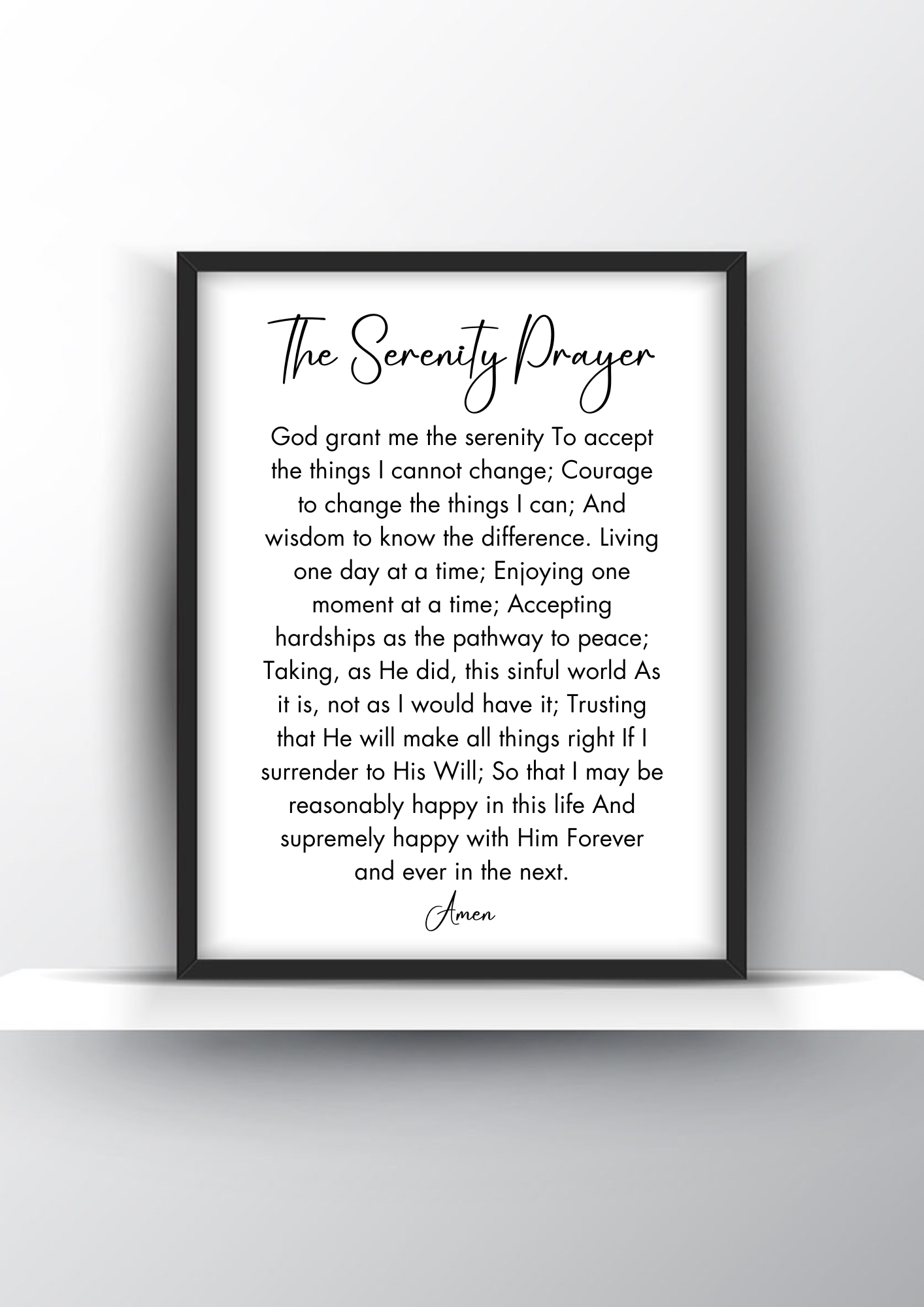 The Serenity Prayer Printable Wall Art - Christian Wall Art - Home Decor - Digital Download