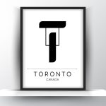 Toronto City Typography Printable Wall Art - City Print Wall Art - Home Decor - Digital Download