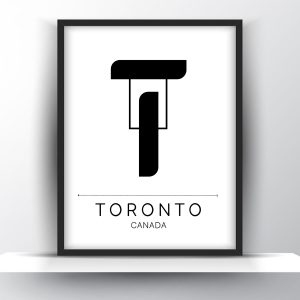 Toronto City Typography Printable Wall Art – City Print Wall Art