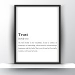 Trust Funny Definition - Home Decor - Digital Download