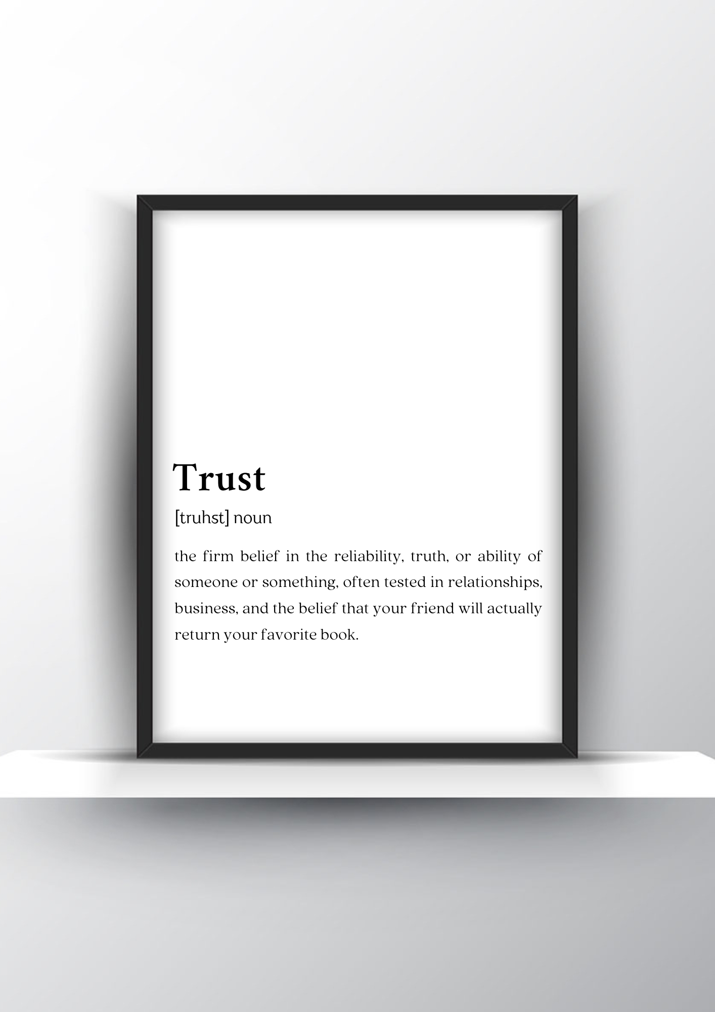 Trust Funny Definition - Home Decor - Digital Download