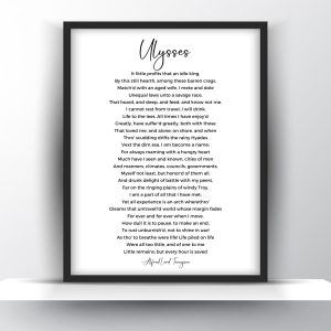 Ulysses Poem by Alfred Lord Tennyson Printable Wall Art
