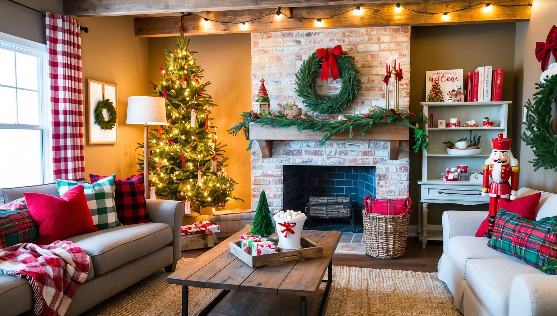 Farmhouse Christmas Living Room