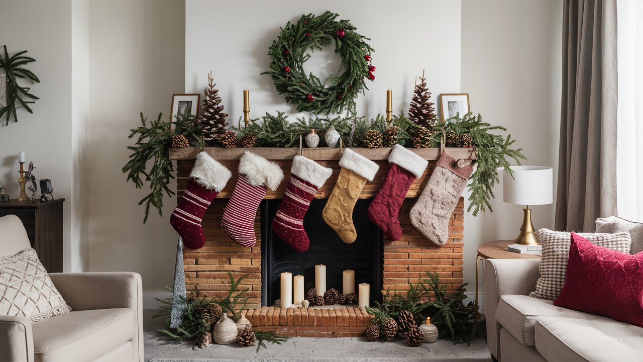 Simple Christmas Mantel Decorating Ideas