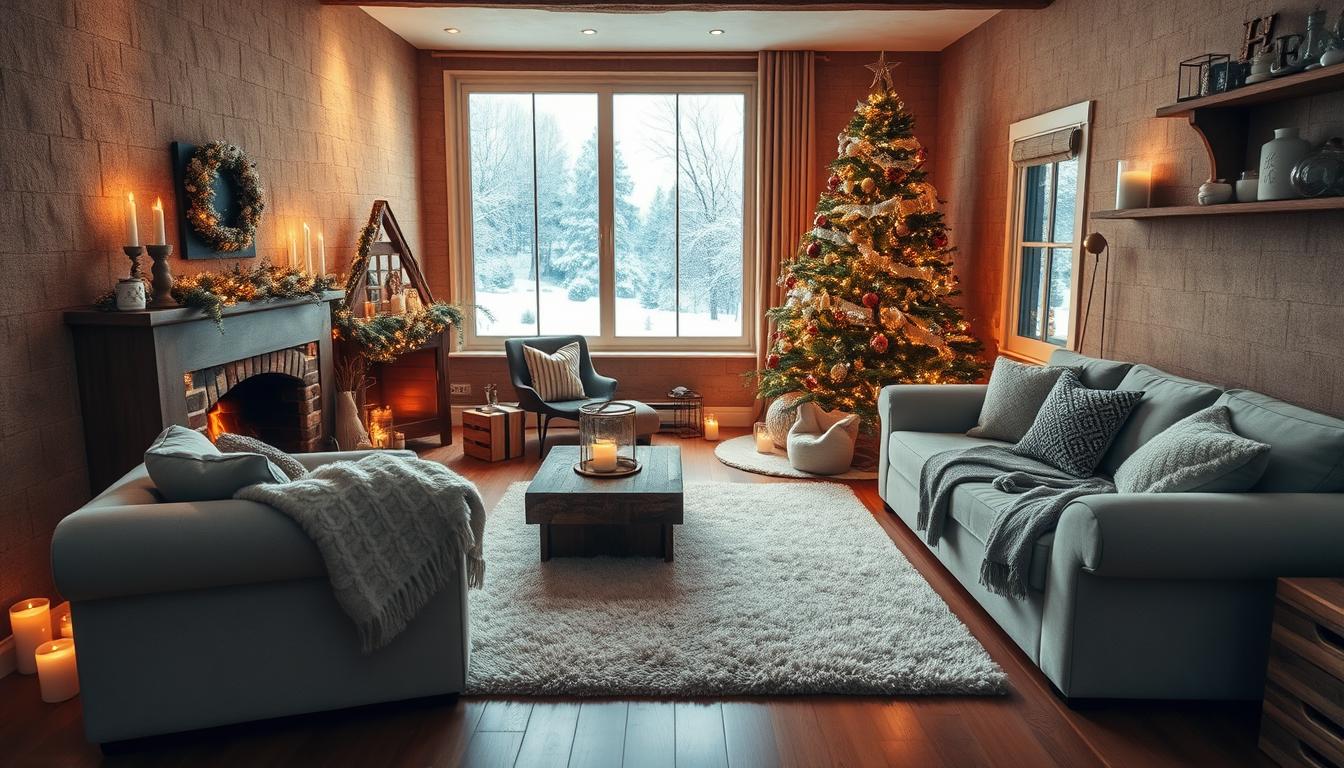 Moody Christmas Living Room