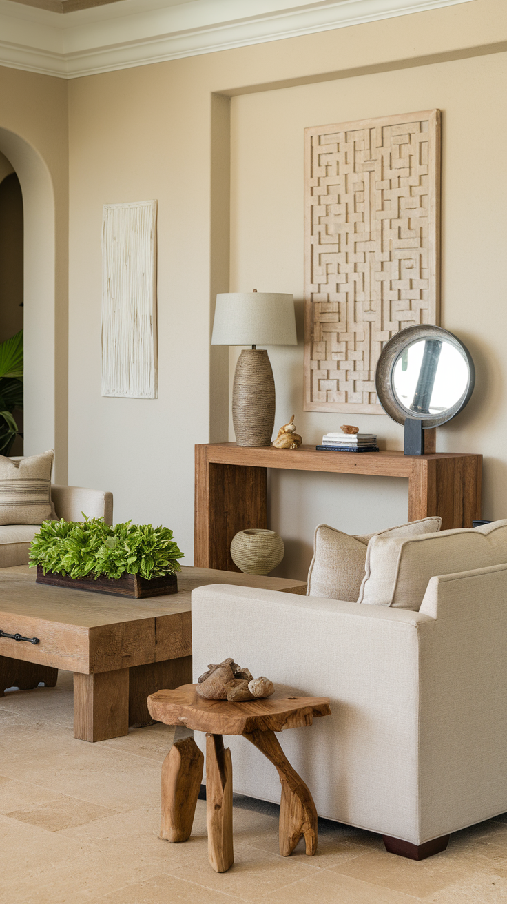 A stylish arrangement of blue sofas in a well-lit room with a view.